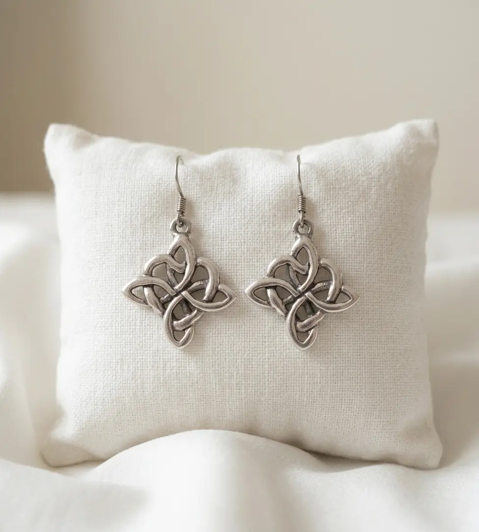 Boucles d'Oreilles Nœud Entrelacé